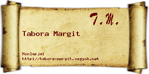Tabora Margit névjegykártya
